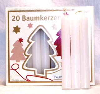 1/2" White Chime Candles (20)