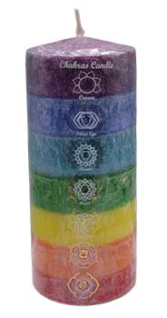 7 Chakra Pillar Candle