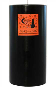 Black Cat Pillar Candle - Large