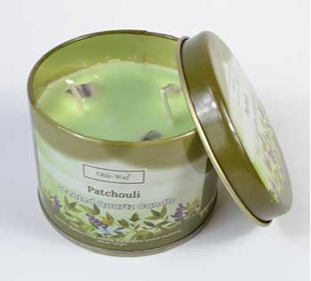 Pachuli (Patchouli) Quartz Tin Candle