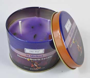 San Miguel (St Michael) Quartz Tin Candle