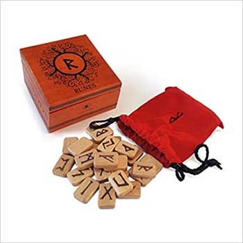 Runes in Wooden Box