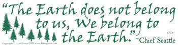 The Earth Does Not Belong To Us Bumper Sticker