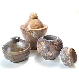 Gini Jars Soapstone (Set of 3)