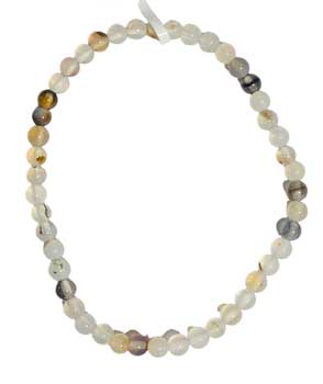 4mm White and Black Agate Bracelet