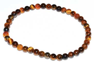 4mm Yellow Tiger Eye Bracelet