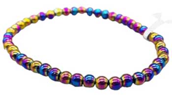 4mm Rainbow Hematite Bracelet