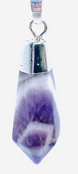 Chevron Amethyst Pendant