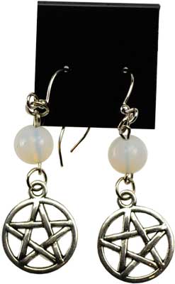 Opalite Pentacle Earrings