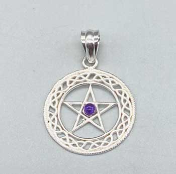Amethyst Pentacle Pendant