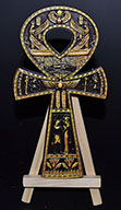 Black Ankh with Stand 6"