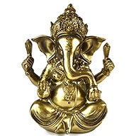 Gold Ganesha Statue 5 3/4"