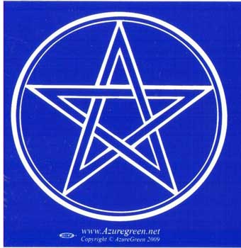 Blue Pentagram Bumper Sticker