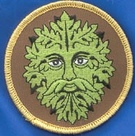 Green Man Iron-On Patch 3"