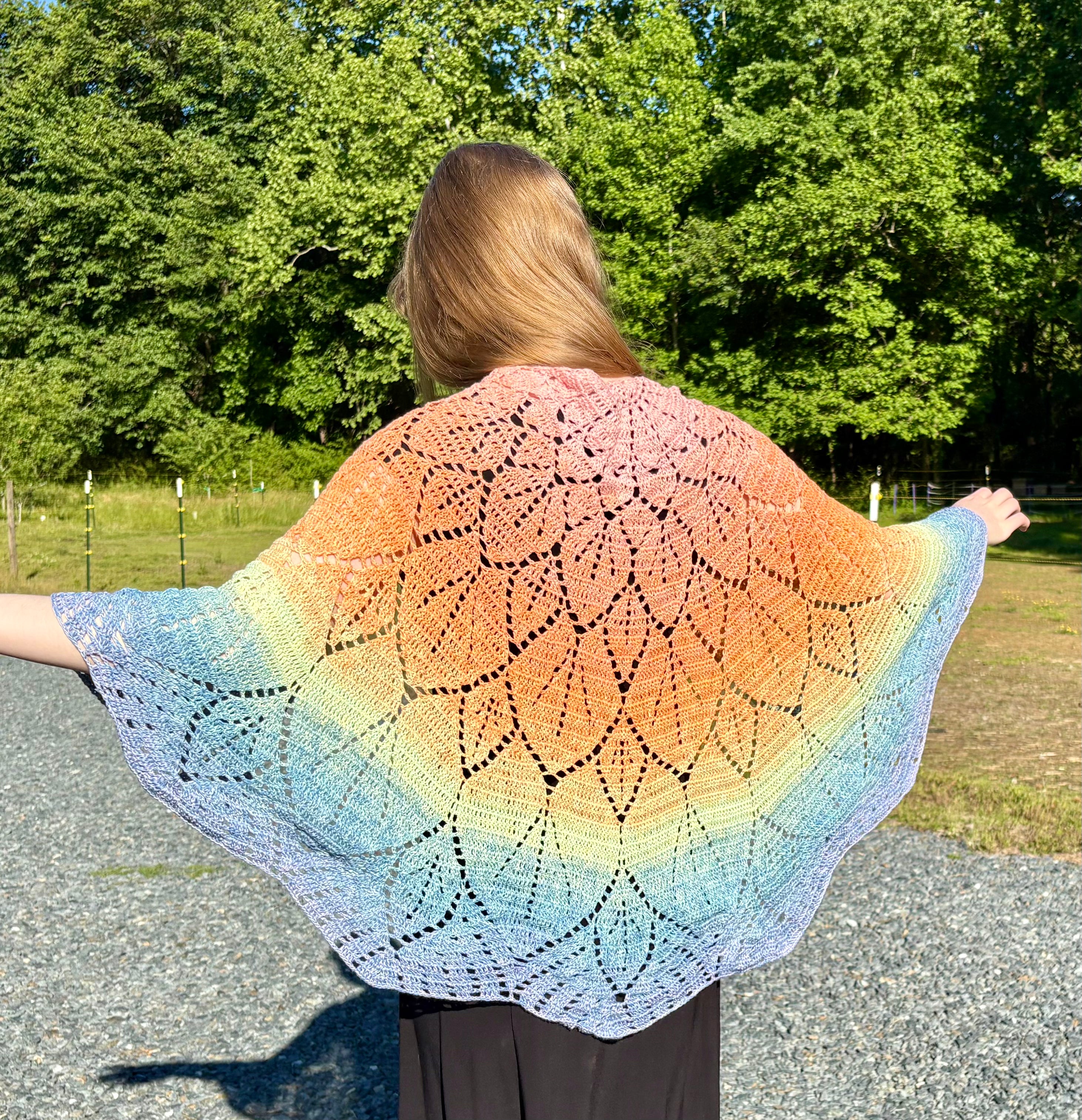 Soft Rainbow Shawl