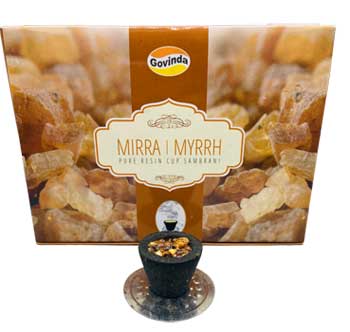 Myrrh charcoal dhoop cup (set of 12)